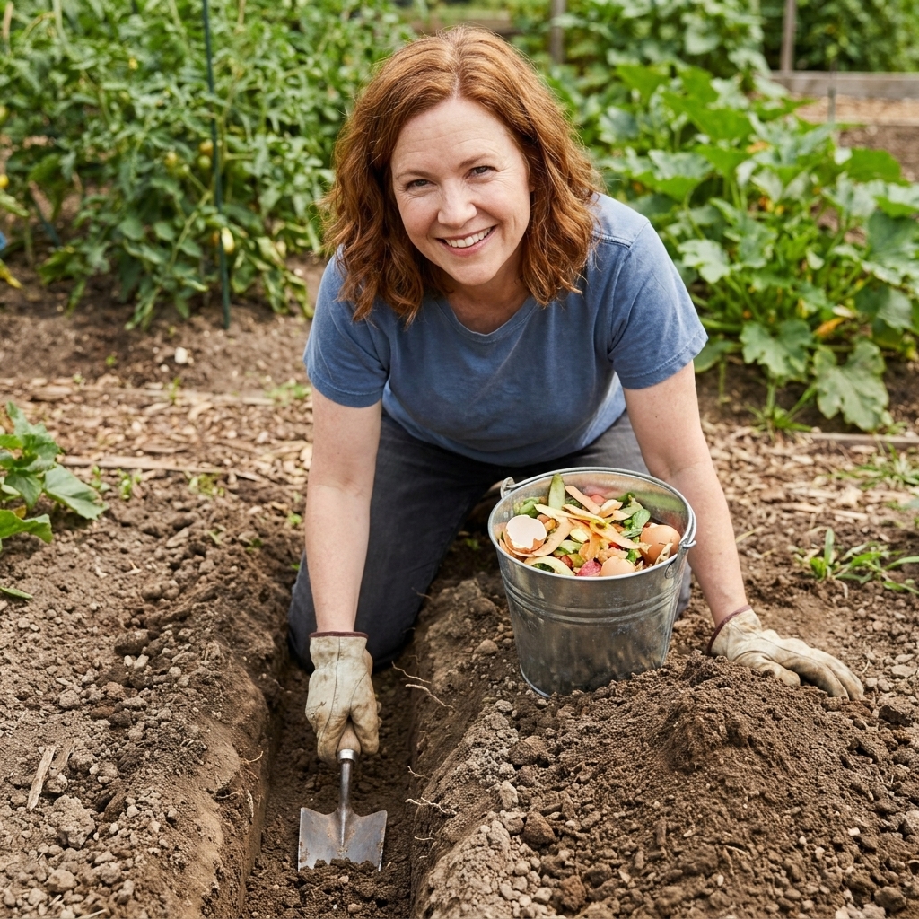 Trench Composting in Garden Beds